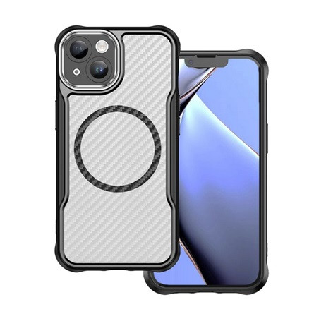 gigapack iPhone 15 GIGAPACK Szilikon telefonvédő ütésállóság, MagSafe, FEKETE