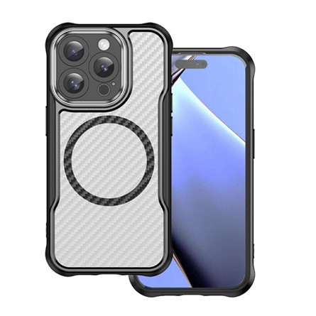 gigapack iPhone 16 Pro Max GIGAPACK Szilikon telefonvédő ütésállóság, MagSafe, FEKETE