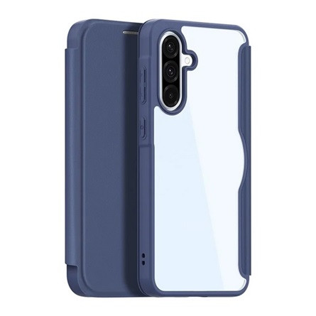DUX DUCIS Samsung A56 5G DUX DUCIS SKIN X PRO tok álló, bőr hatású FLIP, MagSafe, SÖTÉTKÉK