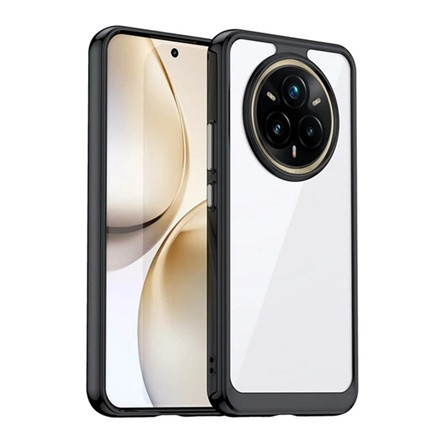 gigapack Realme 14 Pro Plus GIGAPACK Szilikon telefonvédő ütésállóság, átlátszó hátlap, FEKETE