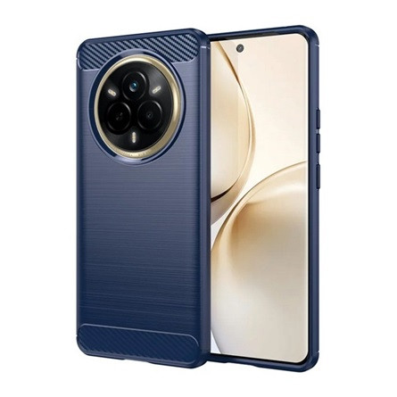 gigapack Realme 14 Pro GIGAPACK Szilikon telefonvédő ütésállóság, karbon minta, SÖTÉTKÉK