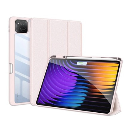 DUX DUCIS Xiaomi Pad 7 Pro DUX DUCIS TOBY tok álló, bőr hatású aktív FLIP, ceruza tartó, RÓZSASZÍN