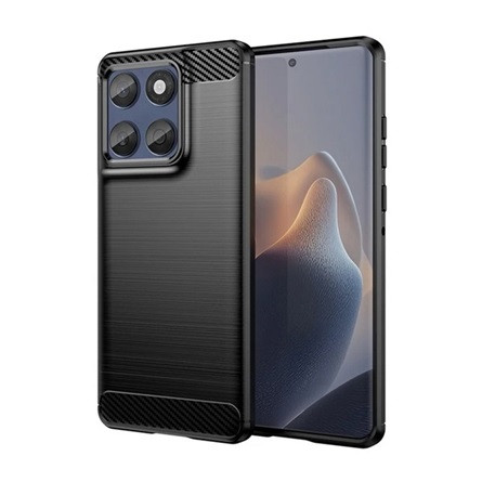 gigapack Motorola Edge 60 Fusion 5G GIGAPACK Szilikon telefonvédő ütésállóság, karbon minta, FEKETE
