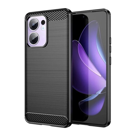 gigapack Oppo Reno 13 FS GIGAPACK Szilikon telefonvédő ütésállóság, karbon minta, FEKETE