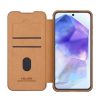 NILLKIN Samsung A56 5G NILLKIN QIN PRO tok álló, bőr hatású FLIP, kameravédő, BARNA
