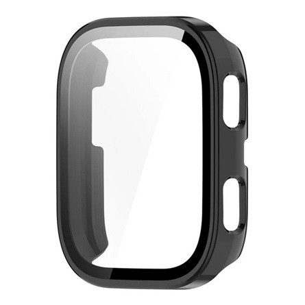 gigapack Amazfit Bip 6 GIGAPACK Műanyag keret BUMPER, ütésállóság + kijelzővédő üveg, FEKETE