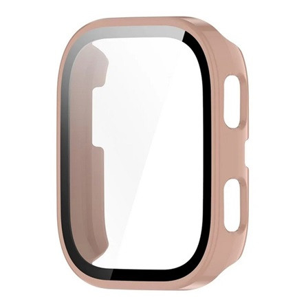 gigapack Amazfit Bip 6 GIGAPACK Műanyag keret BUMPER, ütésállóság + kijelzővédő üveg, RÓZSASZÍN