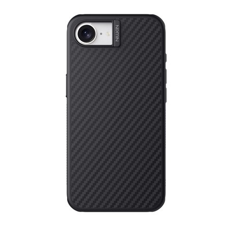 NILLKIN iPhone 16e NILLKIN SYNTHETIC FIBER PRO műanyag telefonvédő aramid bevonat, MagSafe, FEKETE