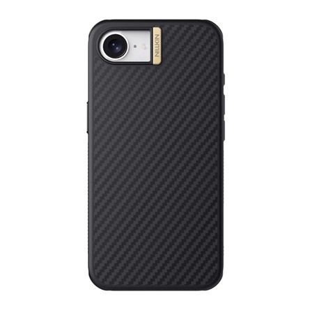 NILLKIN iPhone 16e NILLKIN SYNTHETIC FIBER PRO műanyag telefonvédő aramid bevonat, MagSafe, FEKETE/ARANY