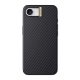 NILLKIN iPhone 16e NILLKIN SYNTHETIC FIBER PRO műanyag telefonvédő aramid bevonat, MagSafe, FEKETE/ARANY