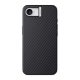 NILLKIN iPhone 16e NILLKIN SYNTHETIC FIBER PRO műanyag telefonvédő aramid bevonat, MagSafe, FEKETE/EZÜST