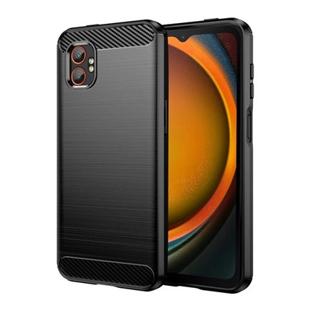 gigapack Samsung Xcover 7 Pro GIGAPACK Szilikon telefonvédő ütésállóság, karbon minta, FEKETE