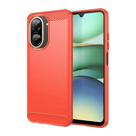 gigapack Redmi A5 4G GIGAPACK Szilikon telefonvédő ütésállóság, karbon minta, PIROS