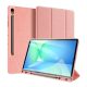 DUX DUCIS Samsung Tab S10 FE Plus WIFI DUX DUCIS DOMO tok álló, bőr hatású aktív FLIP, ceruza tartó, RÓZSASZÍN
