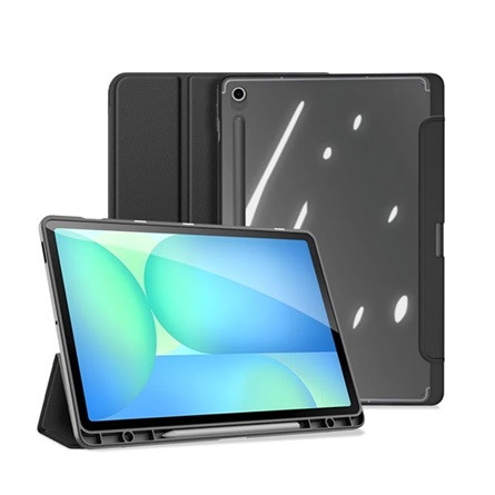 DUX DUCIS Samsung Tab S10 FE Plus WIFI DUX DUCIS TOBY tok álló, bőr hatású aktív FLIP, ceruza tartó, FEKETE