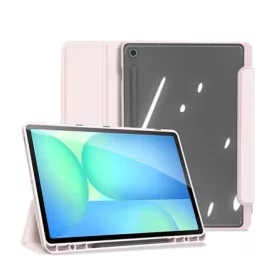   DUX DUCIS Samsung Tab S10 FE Plus WIFI DUX DUCIS TOBY tok álló, bőr hatású aktív FLIP, ceruza tartó, RÓZSASZÍN