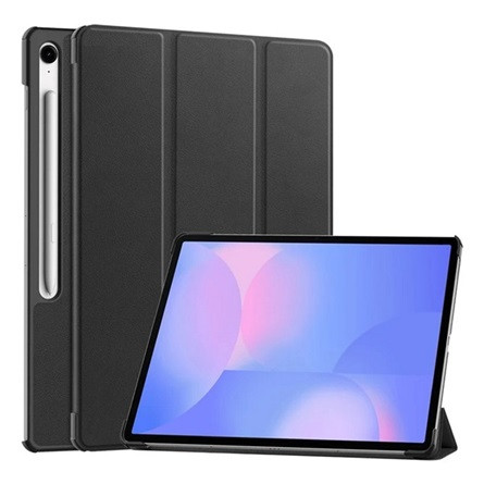 gigapack Samsung Tab S10 FE Plus LTE GIGAPACK Tok álló, bőr hatású aktív FLIP, ceruza tartó, FEKETE