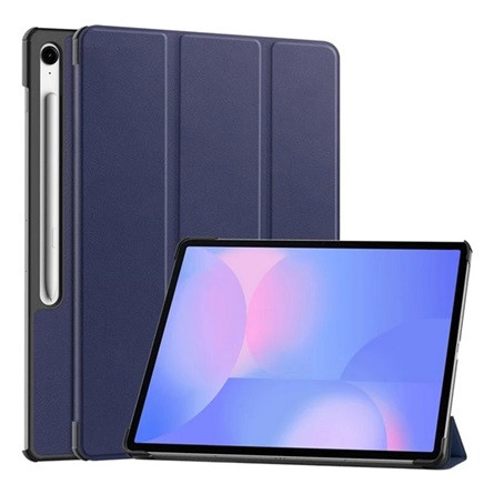 gigapack Samsung Tab S10 FE Plus WIFI GIGAPACK Tok álló, bőr hatású aktív FLIP, ceruza tartó, SÖTÉTKÉK