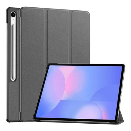 gigapack Samsung Tab S10 FE Plus WIFI GIGAPACK Tok álló, bőr hatású aktív FLIP, ceruza tartó, SÖTÉTSZÜRKE