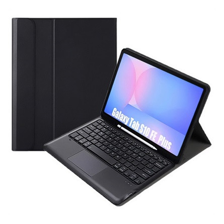 gigapack Samsung Tab S10 FE Plus WIFI GIGAPACK Tok álló, bőr hatású FLIP, angol nyelvű, FEKETE