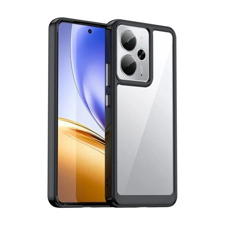 gigapack Realme 14T GIGAPACK Szilikon telefonvédő ütésállóság, átlátszó hátlap, FEKETE