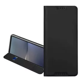   DUX DUCIS Xiaomi Poco F7 Pro DUX DUCIS SKIN PRO tok álló, bőr hatású FLIP, asztali tartó, FEKETE