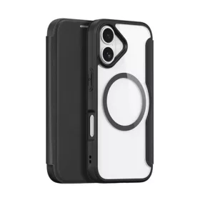   DUX DUCIS iPhone 17 DUX DUCIS SKIN X PRO tok álló, bőr hatású FLIP, MagSafe, FEKETE
