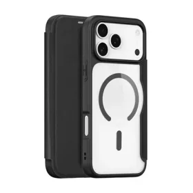   DUX DUCIS iPhone 17 Pro Max DUX DUCIS SKIN X PRO tok álló, bőr hatású FLIP, MagSafe, FEKETE