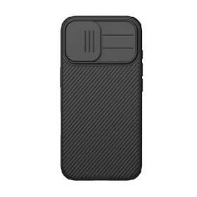  NILLKIN iPhone 17 Pro NILLKIN CAMSHIELD PRO szilikon telefonvédő ütésállóság, csíkos, FEKETE