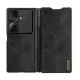 NILLKIN Samsung Z Fold7 NILLKIN QIN PRO tok álló, bőr hatású FLIP, érintő ceruza, FEKETE