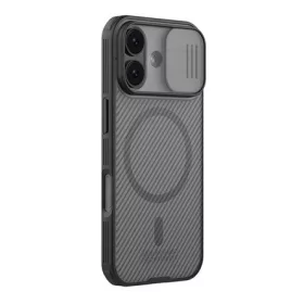   NILLKIN iPhone 17 NILLKIN CAMSHIELD PRO MAGNETIC műanyag telefonvédő ütésállóság, csíkos, ÁTLÁTSZÓ/FEKETE