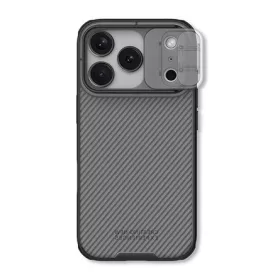   NILLKIN iPhone 17 Pro Max NILLKIN CAMSHIELD PRO szilikon telefonvédő ütésállóság, csíkos, ÁTLÁTSZÓ/FEKETE