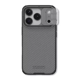   NILLKIN iPhone 17 Pro NILLKIN CAMSHIELD PRO szilikon telefonvédő ütésállóság, csíkos, ÁTLÁTSZÓ/FEKETE