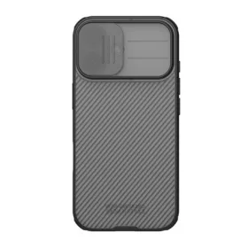   NILLKIN iPhone 17 NILLKIN CAMSHIELD PRO szilikon telefonvédő ütésállóság, csíkos, ÁTLÁTSZÓ/FEKETE