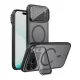 NILLKIN iPhone 17 Pro NILLKIN CAMSHIELD PROP MAGNETIC szilikon telefonvédő ütésállóság, csíkos, ÁTLÁTSZÓ/FEKETE