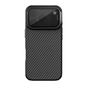  NILLKIN iPhone 17 Pro NILLKIN CARBOPROP szilikon telefonvédő ütésállóság, karbon minta, FEKETE