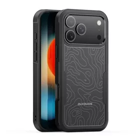  DUX DUCIS iPhone 17 Pro DUX DUCIS SHLD defender szilikon telefonvédő erős ütésállóság, terep minta, FEKETE
