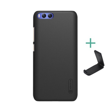 Nillkin Xiaomi Mi 6 NILLKIN SUPER FROSTED műanyag telefonvédő gumírozott, érdes felület + asztali tartó, FEKETE