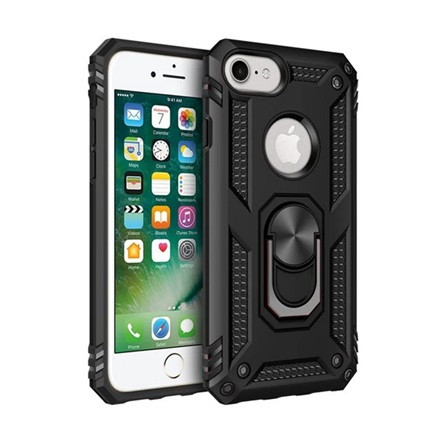 Gigapack iPhone 8 4.7 GIGAPACK Defender szilikon telefonvédő ütésállóság, logó kivágás, FEKETE