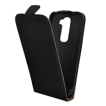 Gigapack LG G2 mini Gigapack tok álló, bőr hatású FLIP, lefelé nyíló, FEKETE