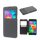 Mercurycase Samsung Grand Prime 2015 MERCURY Wow tok álló, bőr hatású FLIP, textil minta, SZÜRKE