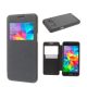 Mercurycase Samsung Grand Prime 2015 MERCURY Wow tok álló, bőr hatású FLIP, textil minta, SZÜRKE