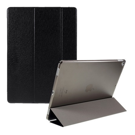 Gigapack IPAD Pro 12.9 (2017) Gigapack Tok álló, bőr hatású aktív FLIP, asztali tartó, FEKETE