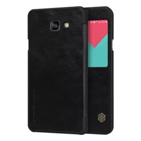   Nillkin Samsung A5 (2016) NILLKIN QIN tok álló, bőr hatású aktív FLIP, ablakos, FEKETE