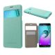 Mercurycase Samsung A5 (2016) MERCURY Wow tok álló, bőr hatású FLIP, textil minta, CYAN