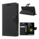 Mercurycase LG G5 MERCURY Canvas Diary tok álló FLIP, textil hatás, FEKETE