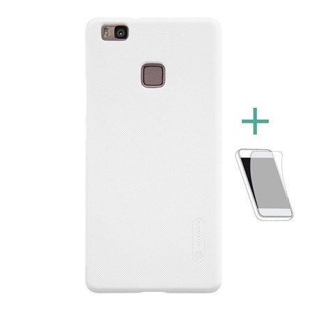 Nillkin Huawei P9 Lite NILLKIN SUPER FROSTED műanyag telefonvédő gumírozott, érdes felület + képernyővédő fólia, FEHÉR