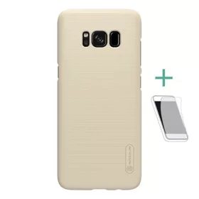   Nillkin Samsung S8 Plus NILLKIN SUPER FROSTED műanyag telefonvédő gumírozott, érdes felület + képernyővédő fólia, ARANY