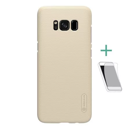 Nillkin Samsung S8 Plus NILLKIN SUPER FROSTED műanyag telefonvédő gumírozott, érdes felület + képernyővédő fólia, ARANY