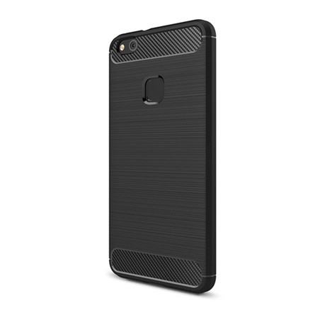 Gigapack Huawei P10 Lite Gigapack szilikon telefonvédő ütésállóság, karbon minta, FEKETE
